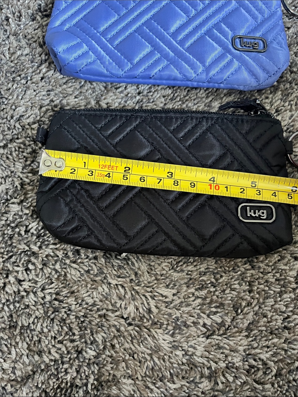 lug Quilted Lavender and Black Key Pouches. Set of two. New. - Picture 2 of 8